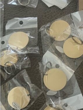 Gold Round  Charms - Set of 10 pieces.